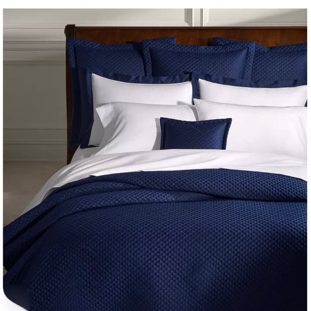 Ralph Lauren RL Quilted Sateen Argyle Pillow Sham